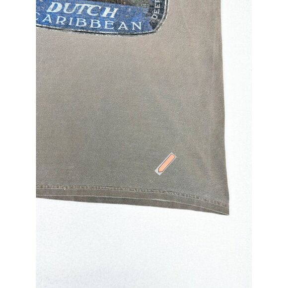 Vintage Bonaire Dutch Caribbean T-Shirt Large Brown Tourist Dive Islands - Picture 9 of 10